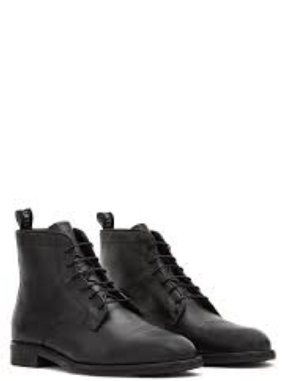 AllSaints Black Leather Chukka Lace-Up Boots